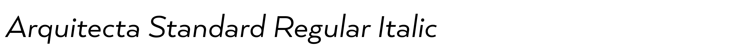Arquitecta Standard Regular Italic